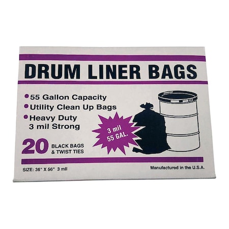 Primrose Plastics 55 gal Drum Liner Twist Ties, 20PK PR7319